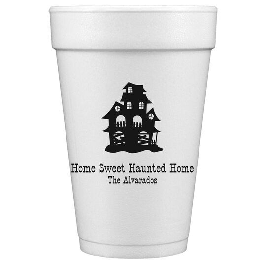 Creepy House Styrofoam Cups